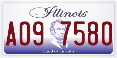 IL license plate A097580