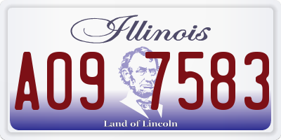 IL license plate A097583