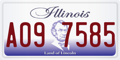 IL license plate A097585