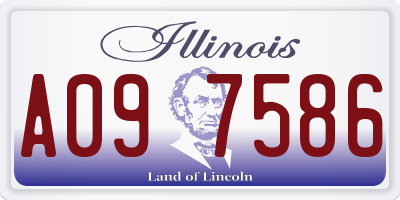 IL license plate A097586
