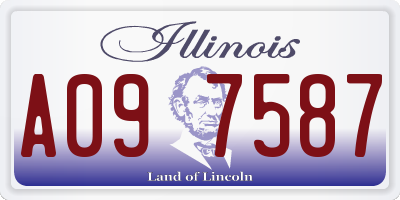 IL license plate A097587