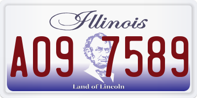 IL license plate A097589