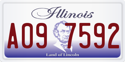IL license plate A097592