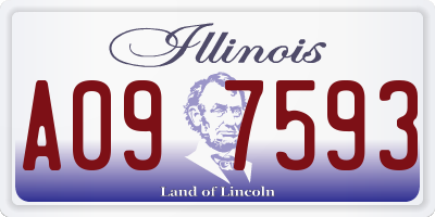 IL license plate A097593