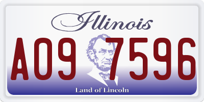 IL license plate A097596
