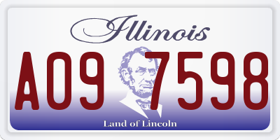 IL license plate A097598