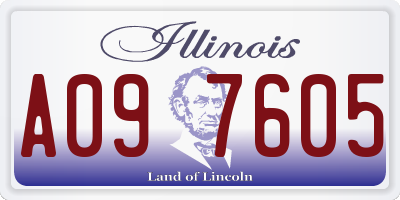 IL license plate A097605