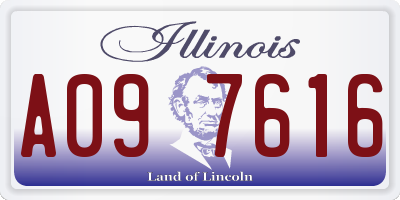 IL license plate A097616