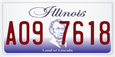 IL license plate A097618