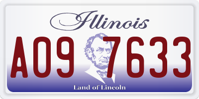 IL license plate A097633
