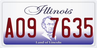 IL license plate A097635