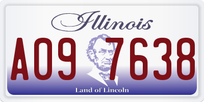 IL license plate A097638