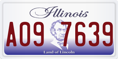 IL license plate A097639