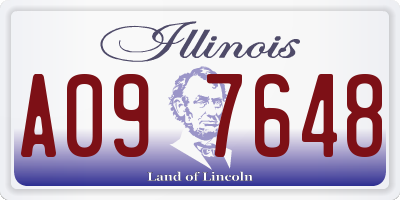 IL license plate A097648