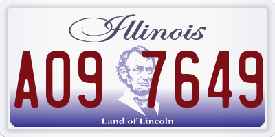 IL license plate A097649