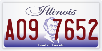IL license plate A097652