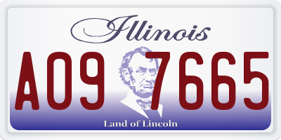 IL license plate A097665