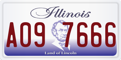 IL license plate A097666