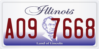 IL license plate A097668