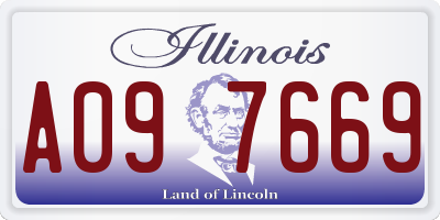 IL license plate A097669
