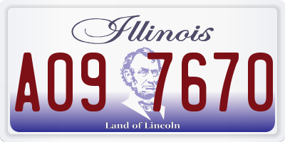 IL license plate A097670