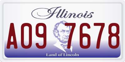 IL license plate A097678