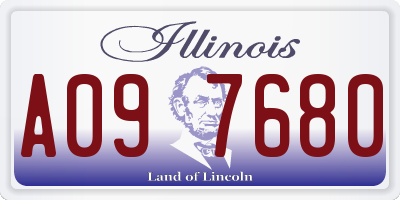 IL license plate A097680