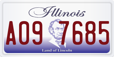 IL license plate A097685