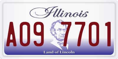 IL license plate A097701