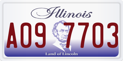 IL license plate A097703