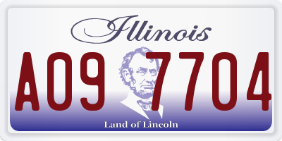 IL license plate A097704
