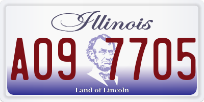 IL license plate A097705