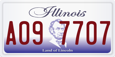 IL license plate A097707