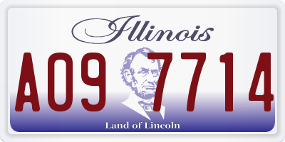 IL license plate A097714