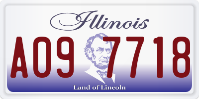 IL license plate A097718