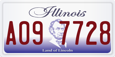 IL license plate A097728
