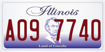 IL license plate A097740
