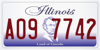 IL license plate A097742