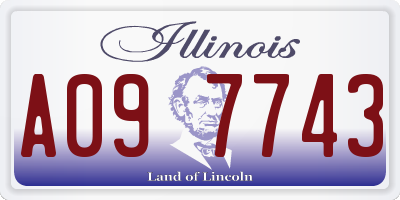 IL license plate A097743