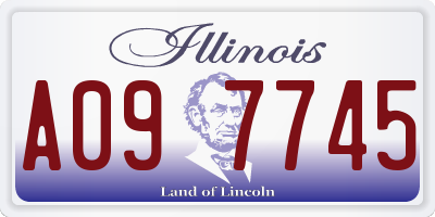 IL license plate A097745