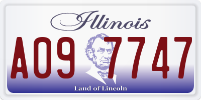 IL license plate A097747