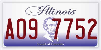 IL license plate A097752
