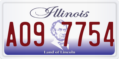 IL license plate A097754
