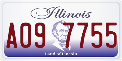 IL license plate A097755
