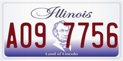 IL license plate A097756