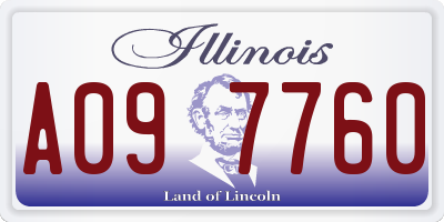 IL license plate A097760