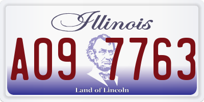 IL license plate A097763