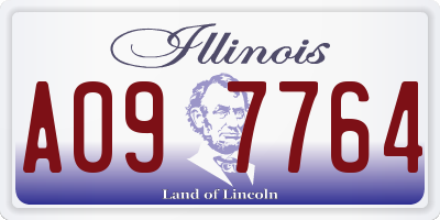 IL license plate A097764