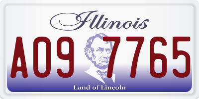 IL license plate A097765