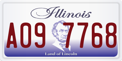 IL license plate A097768